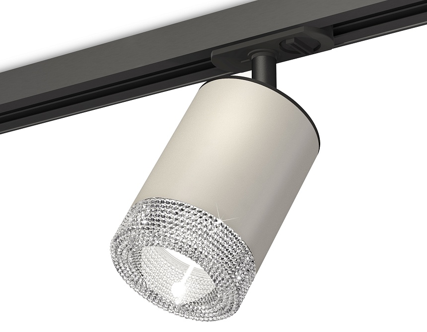 Ambrella Комплект трекового светильника с композитным хрусталем XT7423010 SGR/CL/SBK серый песок/прозрачный/черный песок MR16 GU5.3 (A2537, C7423, N71 фото