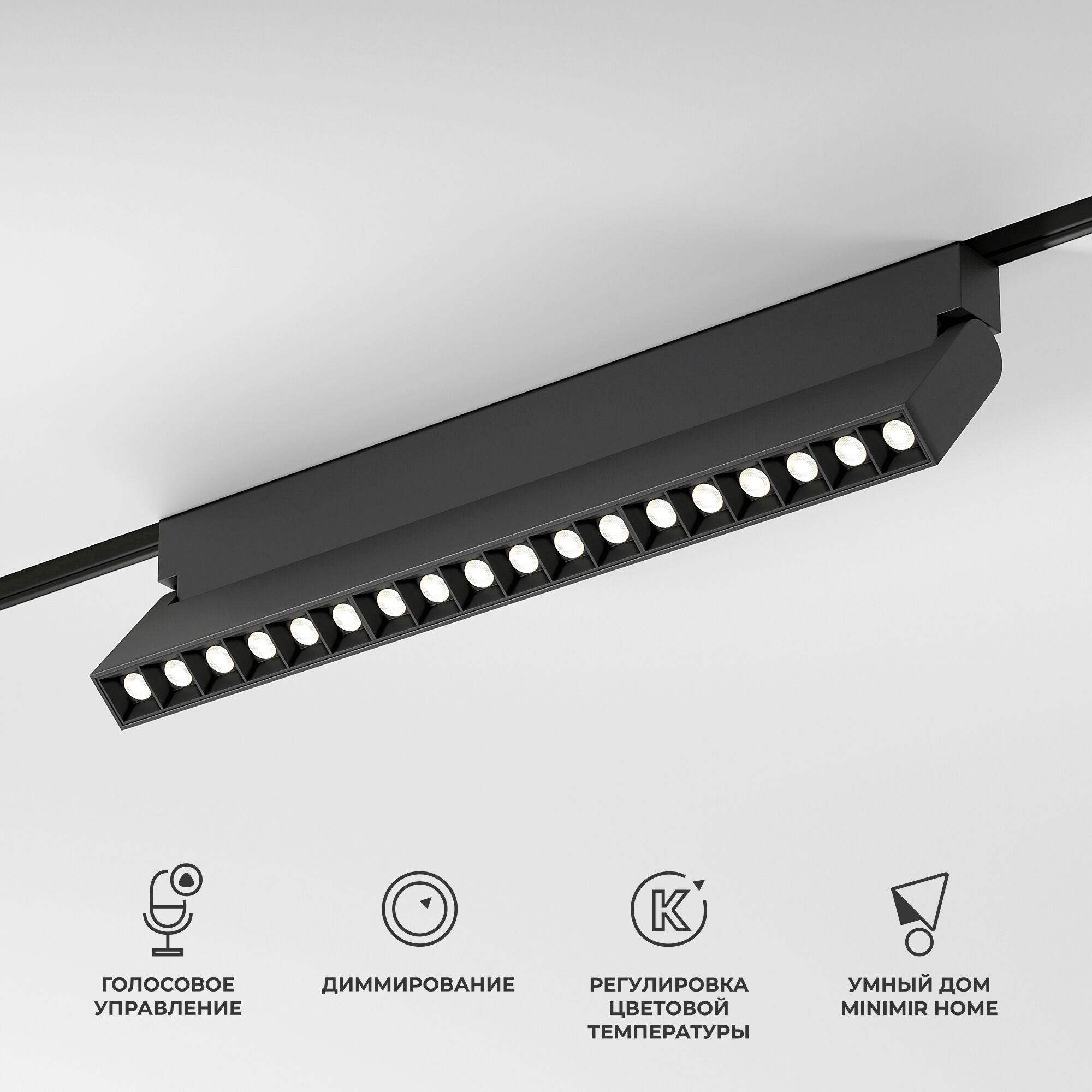 Elektrostandard 85196/01 Slim Magnetic Умный трековый светильник 18W 2700-6500K Dim HL03 (черный) фото