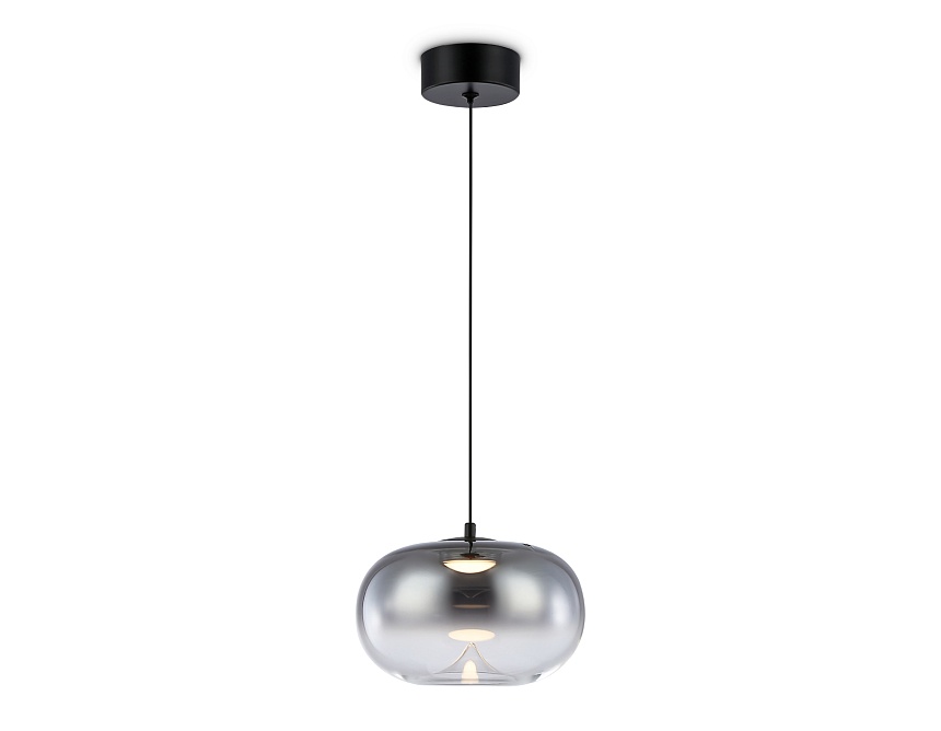 Ambrella Светильник светодиодный подвесной LH11082 BK/SM черный/дымчатый 4W 3000K D180*130 фото