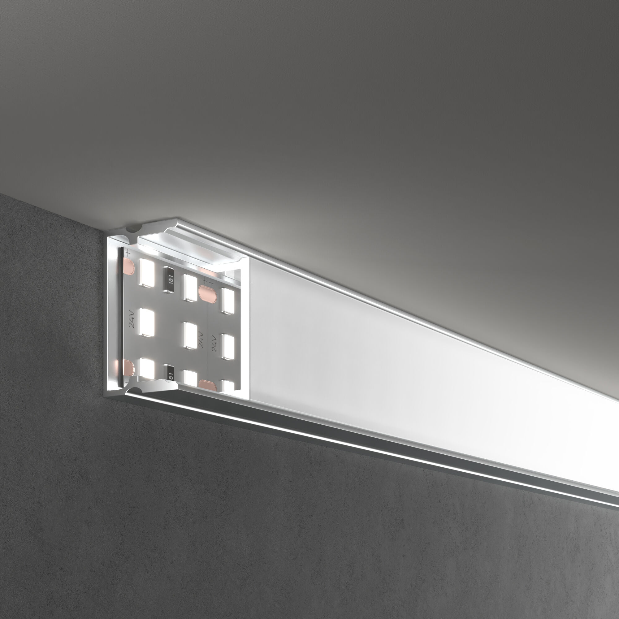 Elektrostandard LL-2-ALP018 Накладной алюминиевый профиль для LED ленты (под ленту до 18,5mm) фото