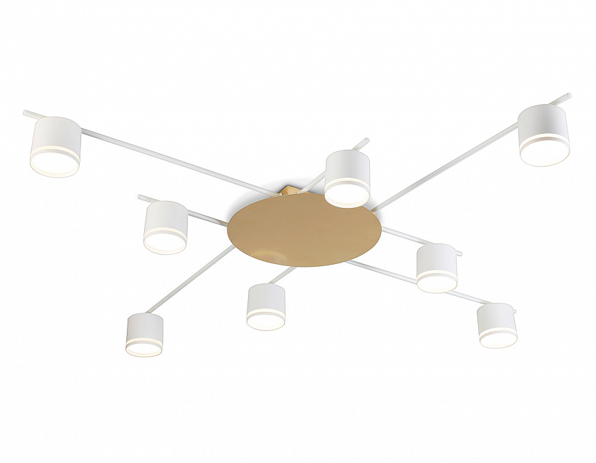 Ambrella Светильник потолочный FL51759/8 WH/GD белый/золото GX53/8 max 12W 870*870*95 фото