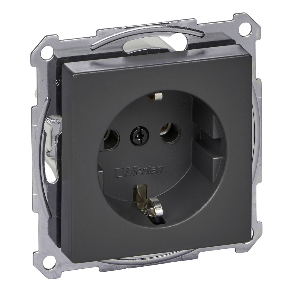 Schneider Electric Merten SM Антрацит Розетка с/з безвинт.зажим фото