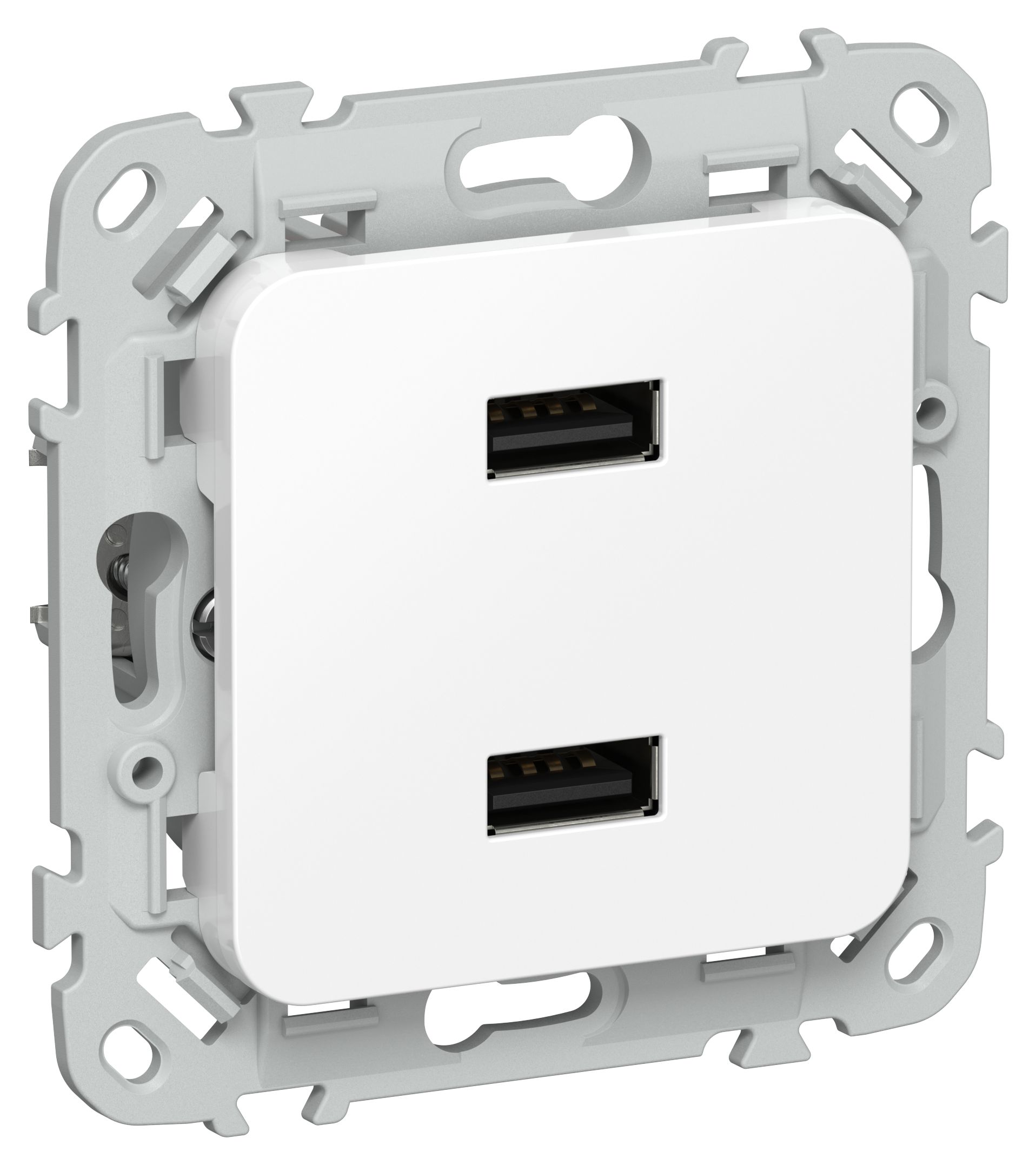 IEK FLITE Белый Розетка USB A+A 31А фото