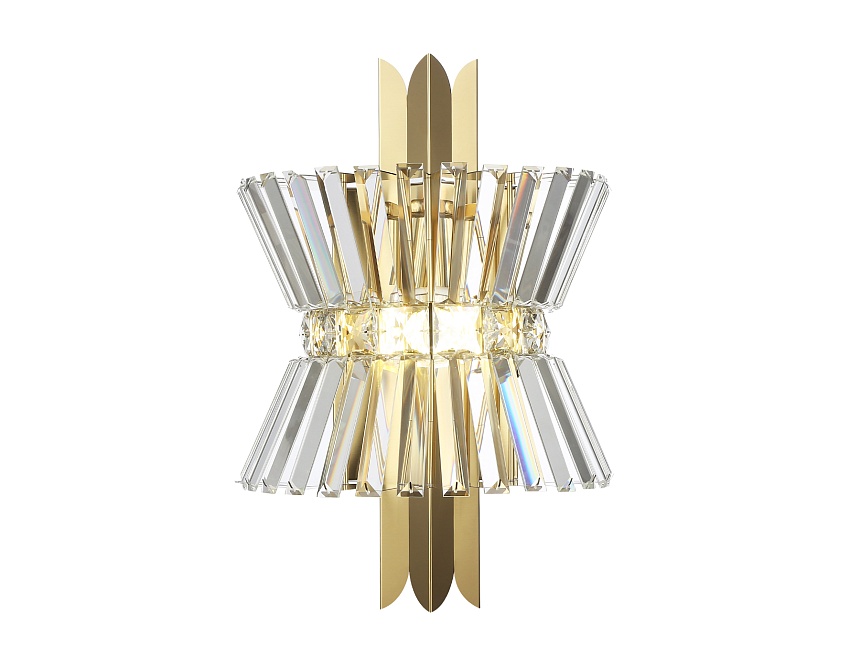 Ambrella Настенный светильник с хрусталем LH41029/2 BS/CL латунь/прозрачный E14*2 max 40W 310*180*460 фото
