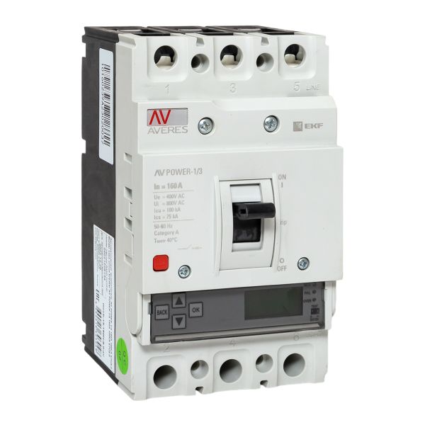 EKF Выключатель автоматический в литом корпусе AV-POWER-1/3 160А 100кА ETU6.0 фото