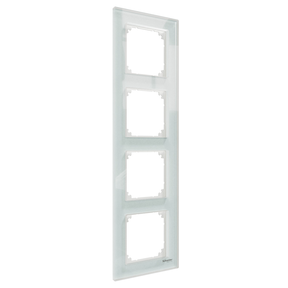 Schneider Electric Merten SM M-Elegance Стекло Белый Кристалл Рамка 4-ая фото