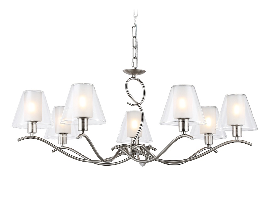 Ambrella Светильник подвесной LH57083/7 SN/FR никель/белый матовый E14/7 max 40W D840*790 фото