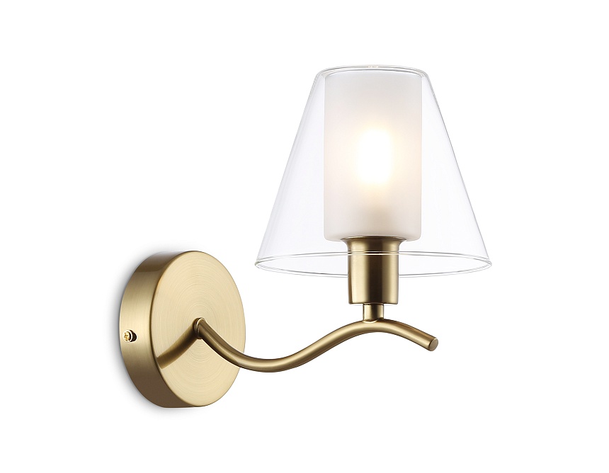 Ambrella Светильник настенный LH57095 BS/FR латунь/белый матовый E14 max 40W 230*140*200 фото