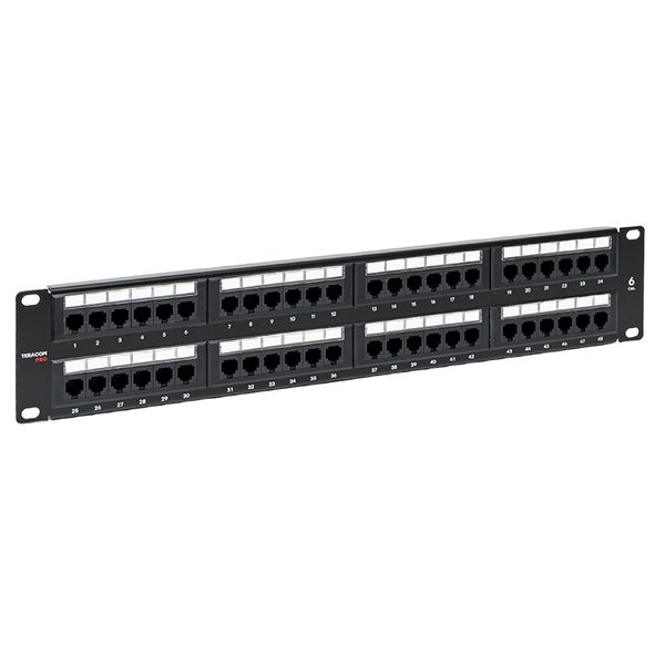 EKF Патч-панель TERACOM PRO 19'' Cat.6 2U неэкранированная UTP 48 портов RJ-45 Dual IDC фото