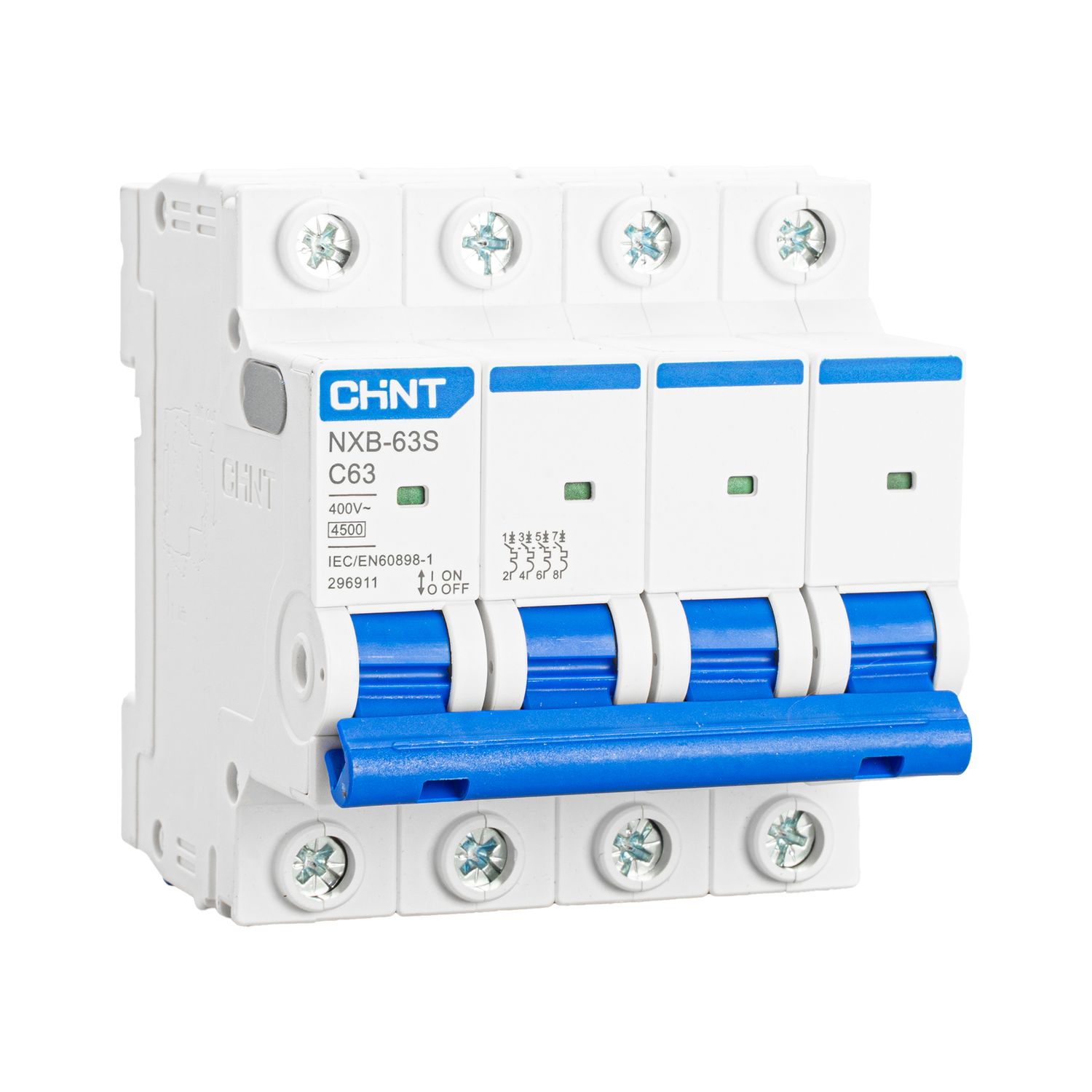 CHINT Авт. выкл. NXB-63S 4P 63А 4.5kA х-ка C (R) фото