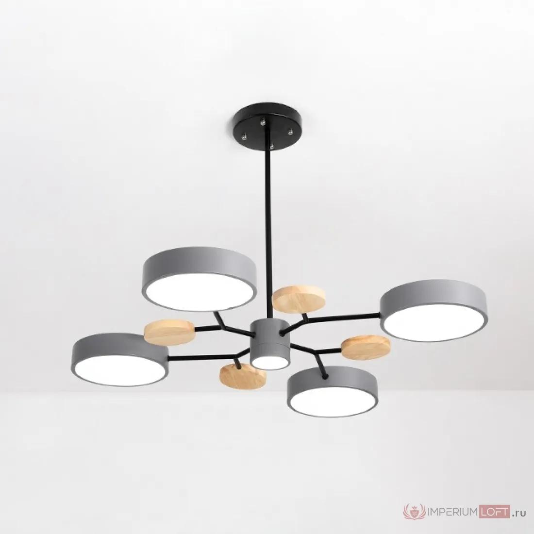 ImperiumLoft Люстра на штанге MEADE 5 lamps Grey фото