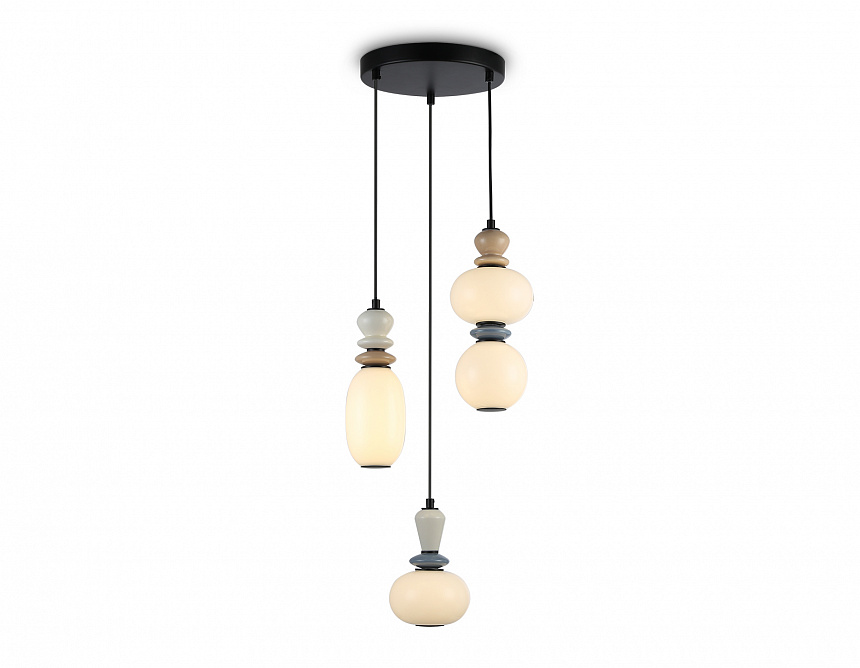 Ambrella Светильник светодиодный подвесной LH53143/3 BK/WH черный/белый 19W 3000K D330*1630 фото