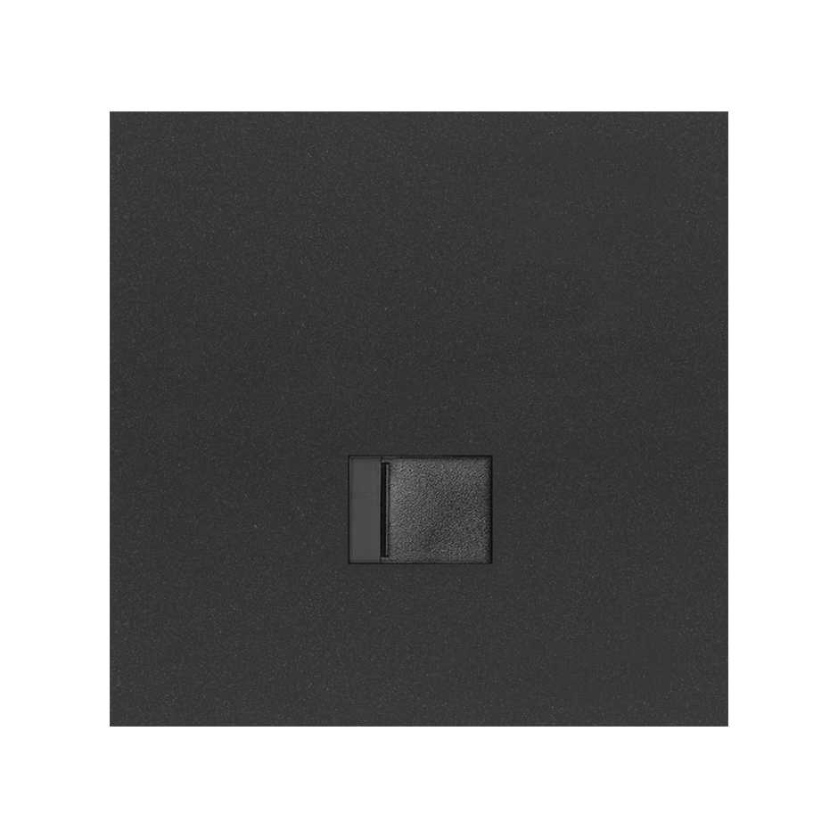 Simon 100 Черный матовый Кит 1 пост, фронт. Накладка на 1 розетку RJ45 фото