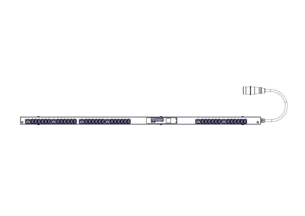 Systeme Electric БРП Uniprom, управляемый, 0U, 400В, 3Ф, 16A, 36xC13 6xC19, 3м кабель, IEC309 фото