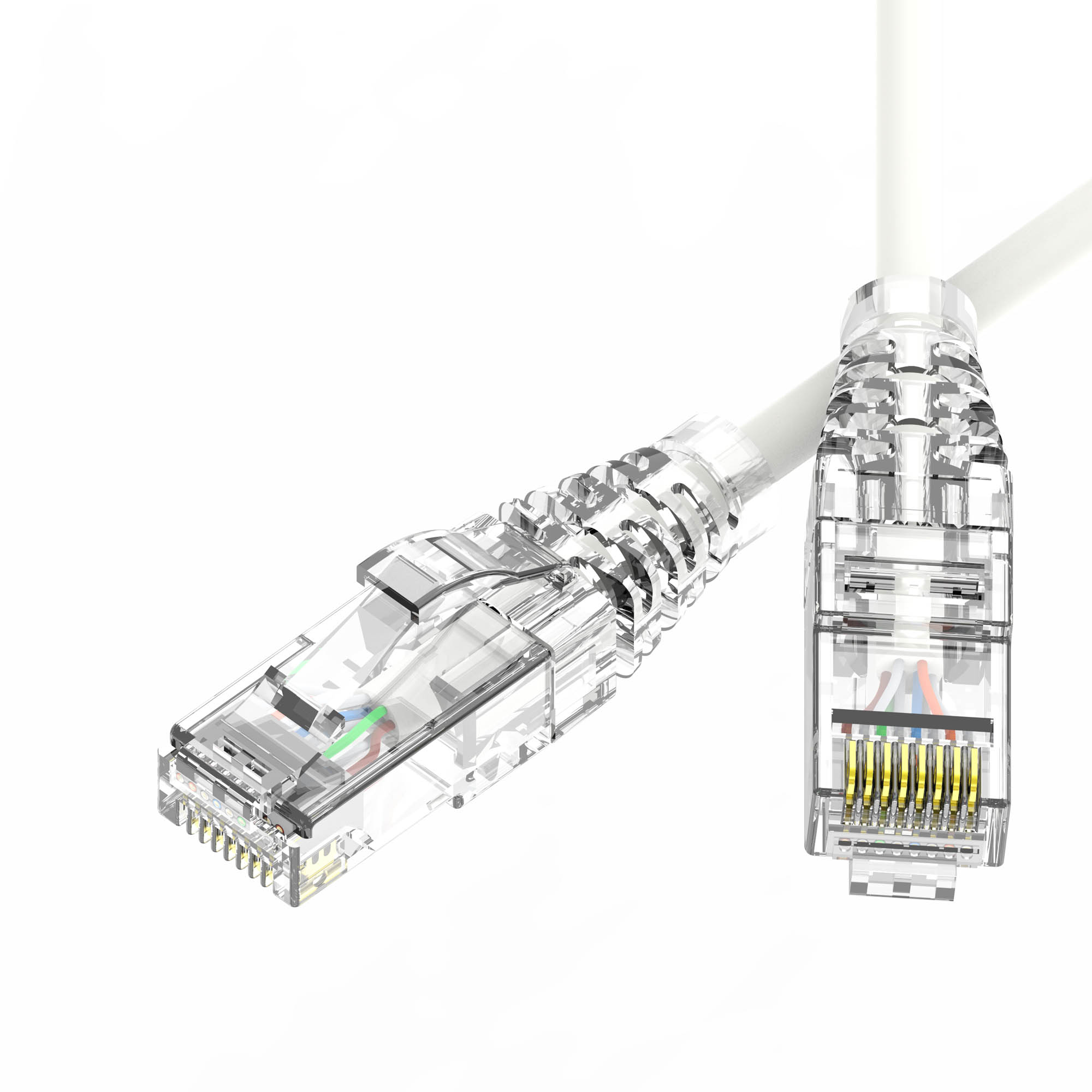 DKC Патч-корд неэкранированный SLIM CAT6 U/UTP 4х2, 28 AWG, LSZH, белый, 5м фото
