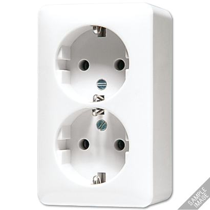 JUNG Cлоновая кость Штепсельная розетка Schuco для накладного монтажа, 16A 250V  сдвоенная фото