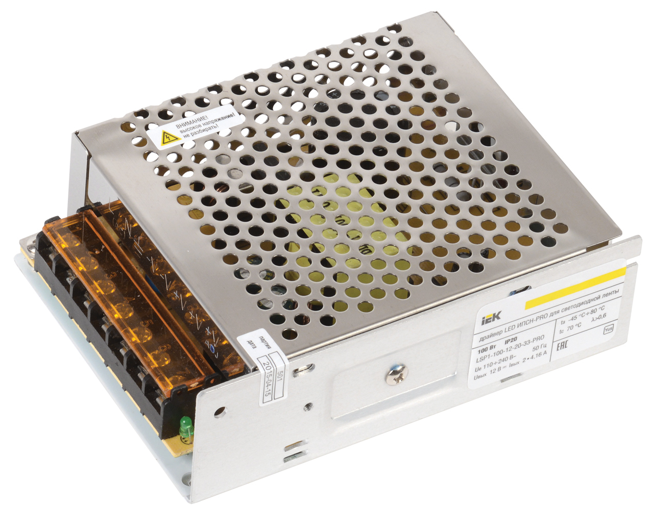 IEK Драйвер LED ИПСН-PRO 100Вт 12 В блок - клеммы IP20 фото