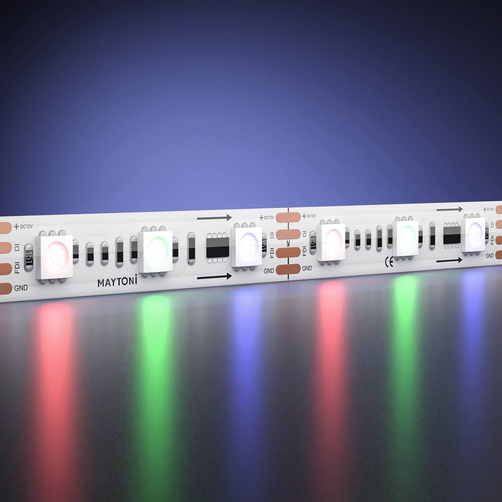 Maytoni Led Strip Светодиодная лента 12В 5050 14,4Вт/м RGB 5м IP 67 201244 фото