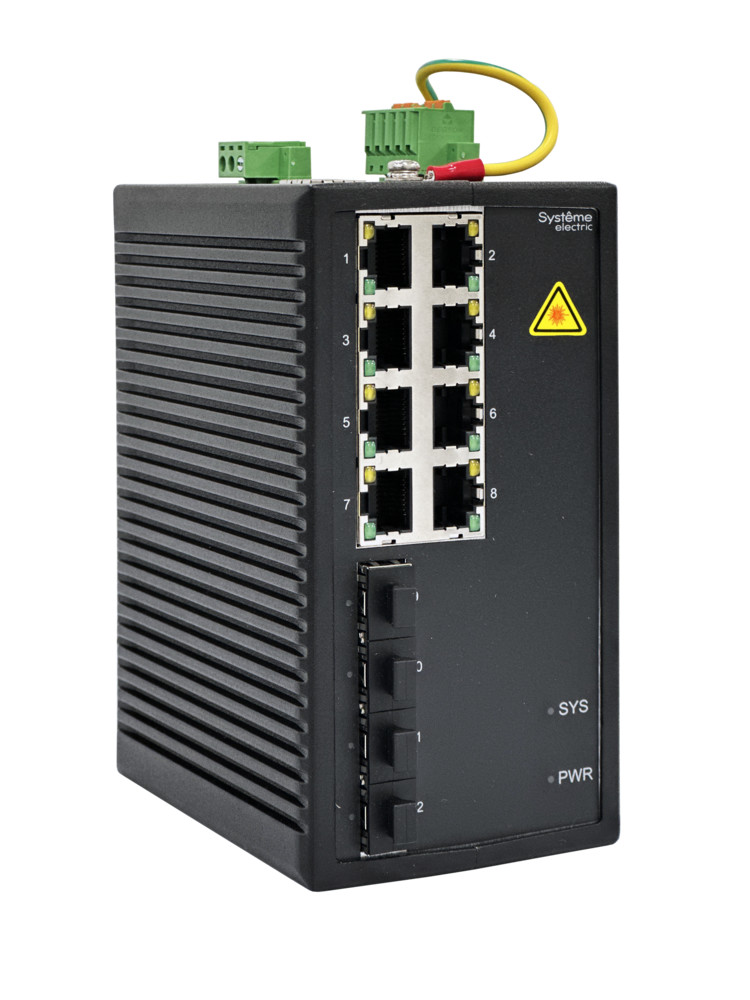 Systeme Electric Управляемый промышленный коммутатор Ethernet L2, 8x10/100/1000BaseT, 4x100/1000BaseX SFP фото