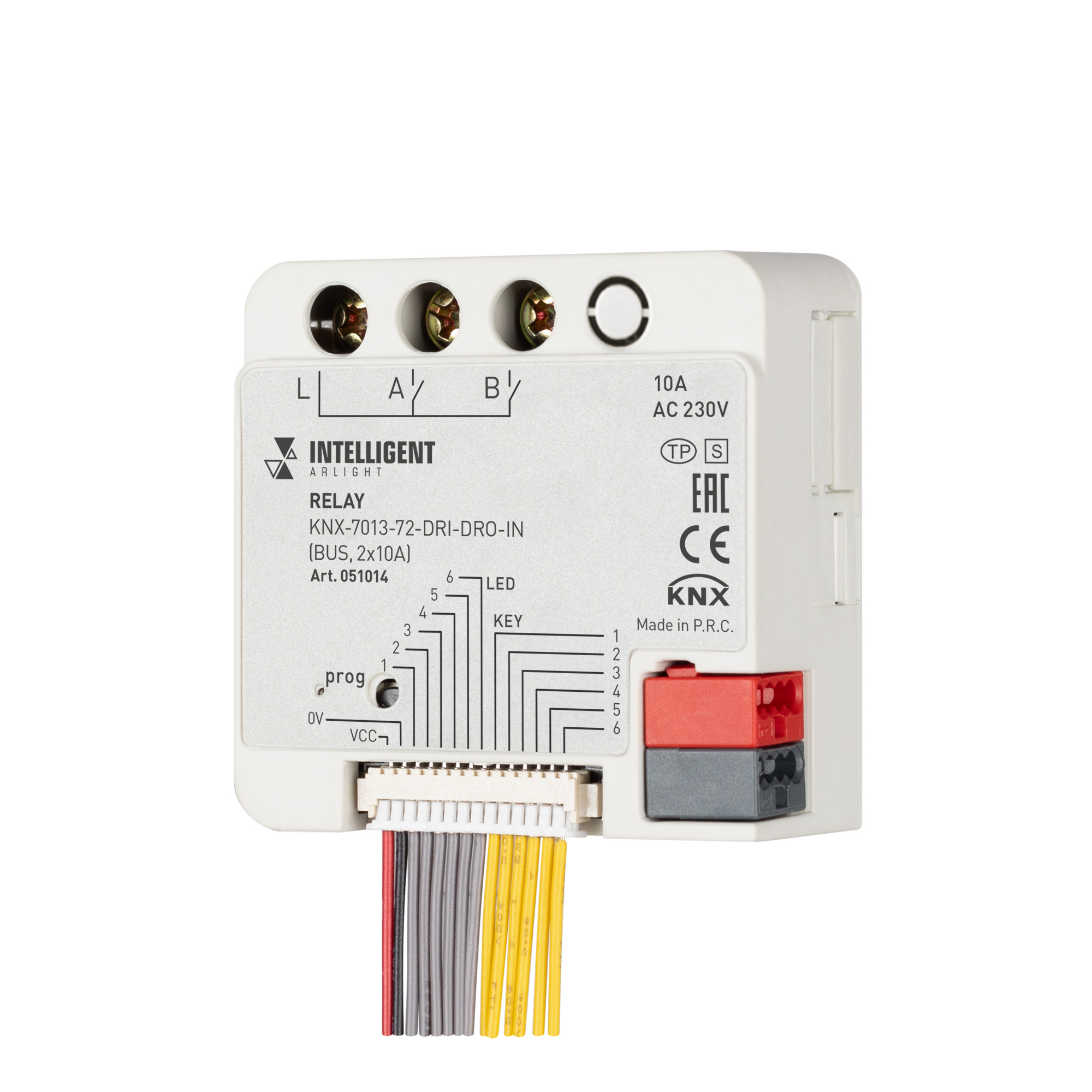 Arlight INTELLIGENT Релейный модуль KNX-7013-72-DRI-DRO-IN (BUS, 2x10A) (IARL, IP20 Пластик, 2 года) фото