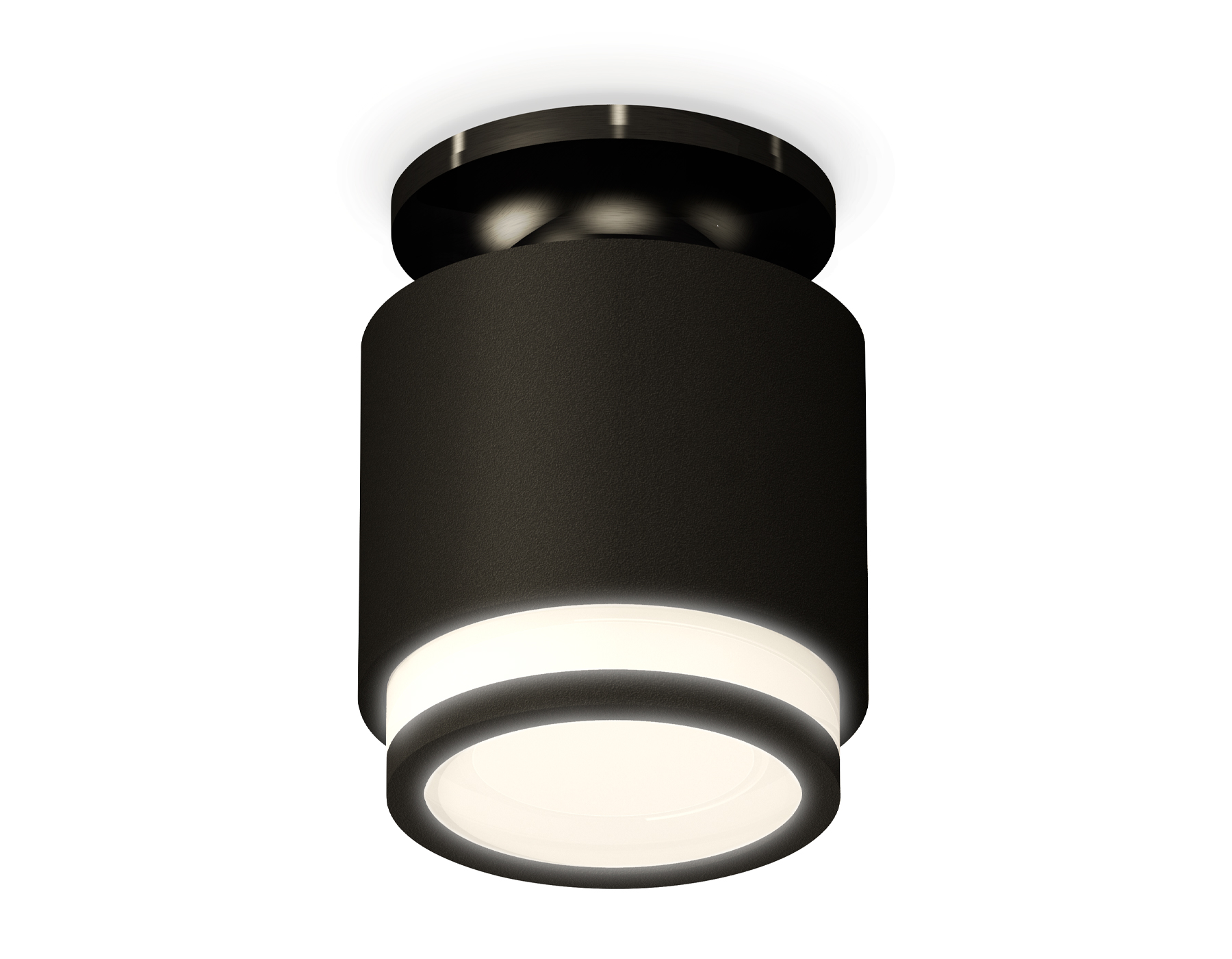 Ambrella Комплект накладного светильника с акрилом XS7511063 SBK/PBK/FR черный песок/черный полированный/белый матовый MR16 GU5.3 (N7926, C7511, N7121 фото