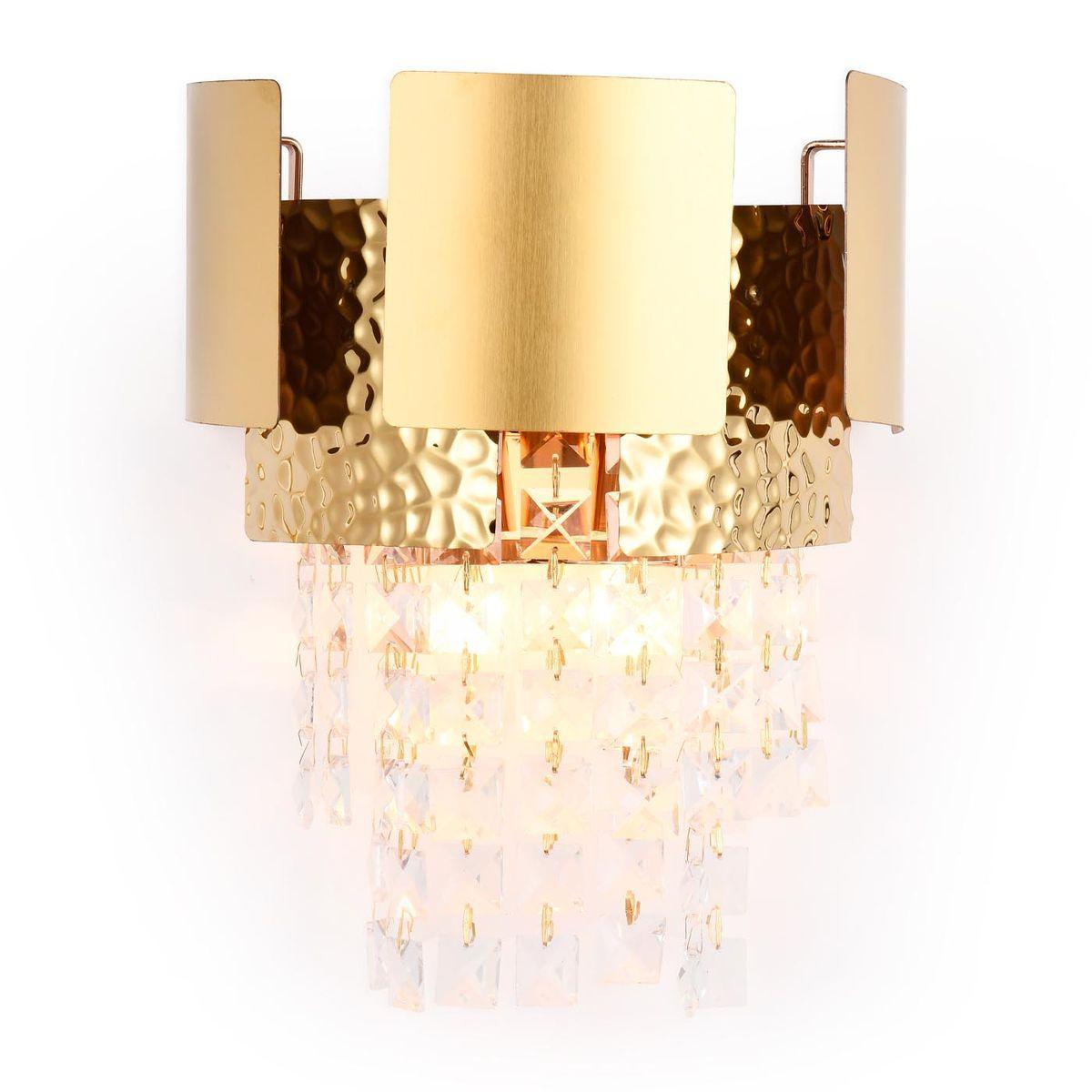 Ambrella Настенный светильник с хрусталем TR5252/2 GD/CL золото/прозрачный E14/2 max 40W 270*240*150 фото