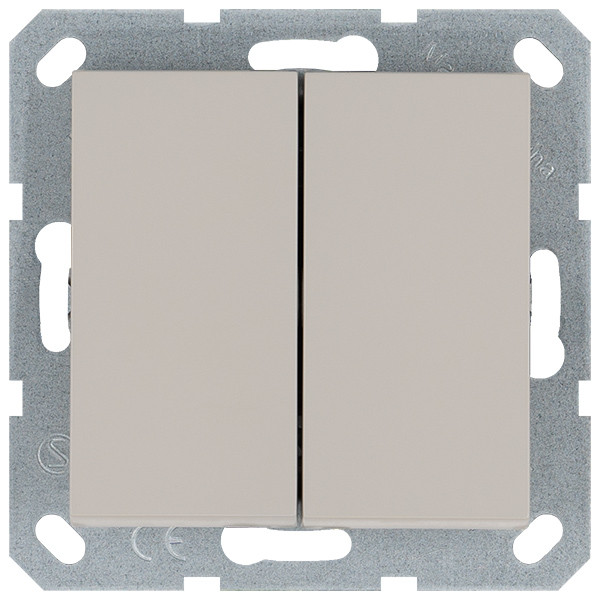 Jasmart G Тауп Кнопка 2-кл с переключающим контактом 10A 250V~ фото