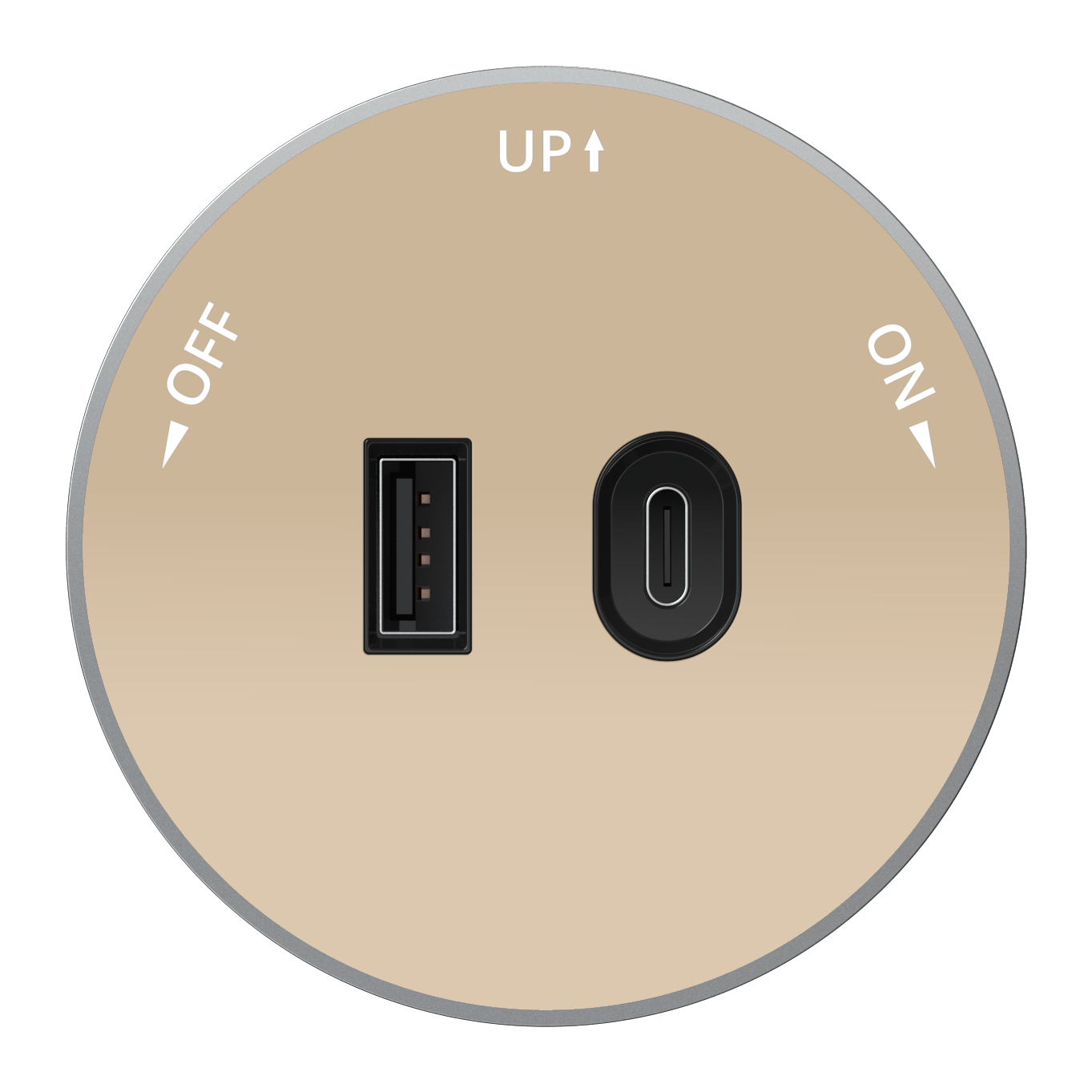 Systeme Electric MultiTrack Песочный Розетка 2хUSB (тип А+С) 18Вт, 5В/3А фото