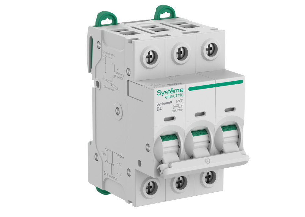 Systeme Electric Systeme9 Автоматический выключатель (АВ) D 4A 3P 6kA 400В фото