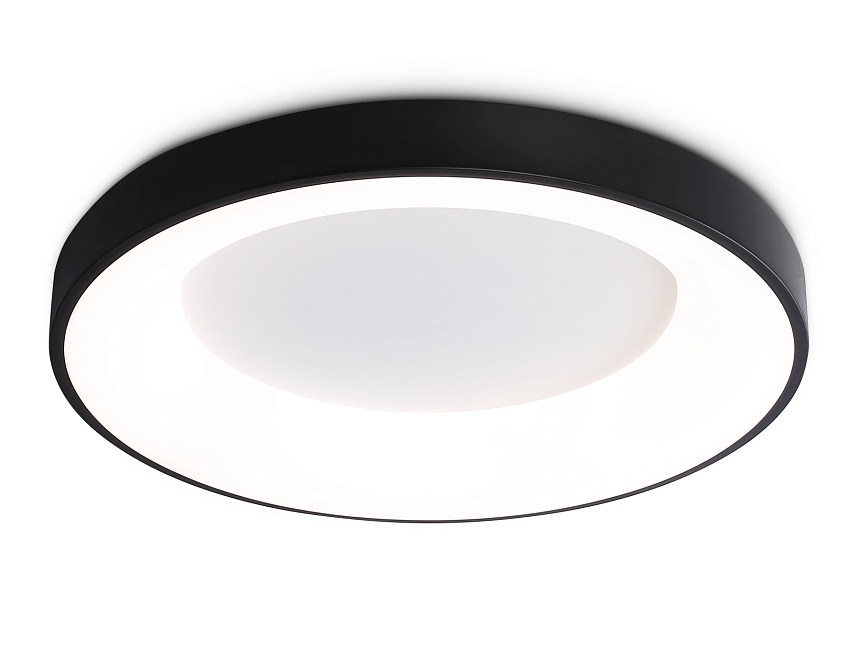 Ambrella Потолочный светодиодный светильник FZ1403 BK черный IP20 48W 3000K-6500K D500*50 (ПДУ ИК) фото