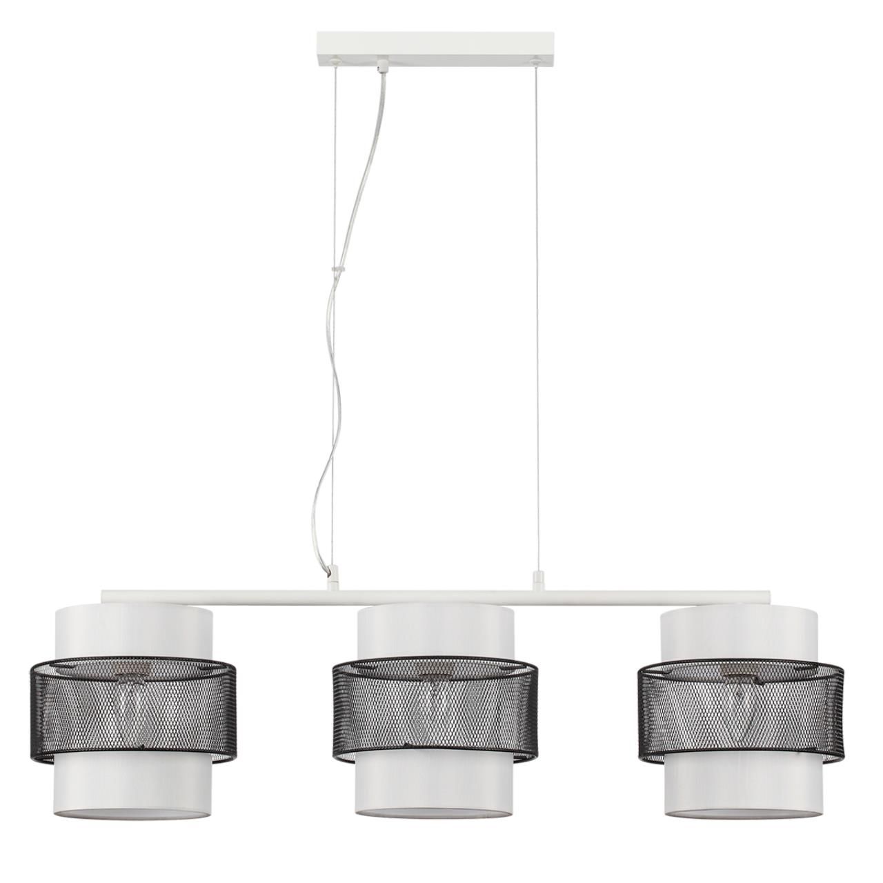 Lumion 8002/3A MODERNI LN24 белый, черный металл/металл, текстиль Подвес Е27 3*60W 220V ANIMAISA фото