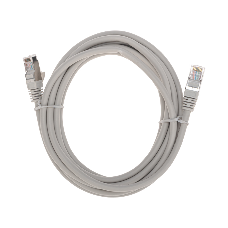 REXANT Патч-корд S/FTP, CAT 6A (10G), RJ45-RJ45, 28AWG, LSZH, серый, 3м. фото