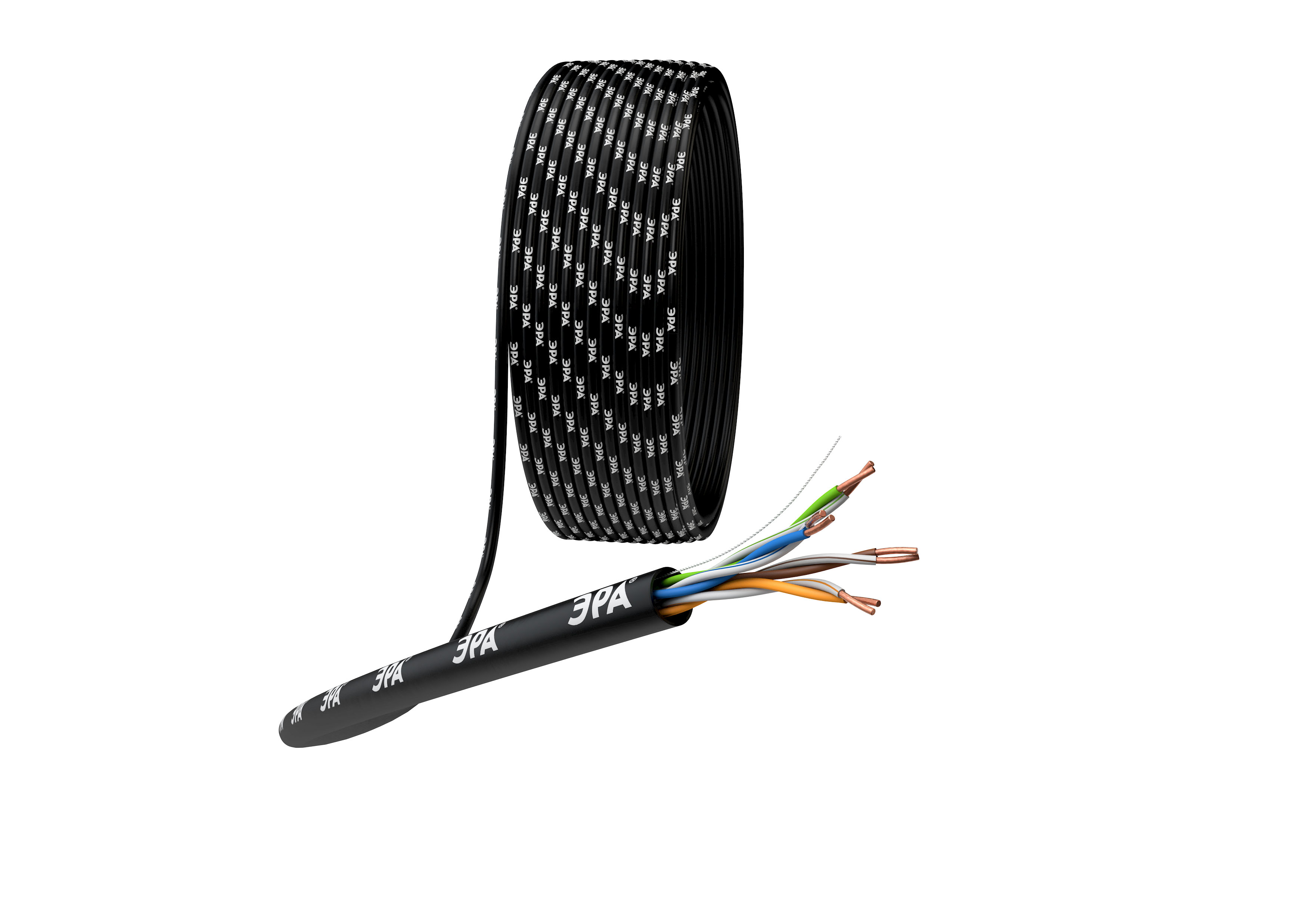 ЭРА Кабель витая пара U/UTP 4x2x24 AWG Cat5e CU PE OUTDOOR 305м фото
