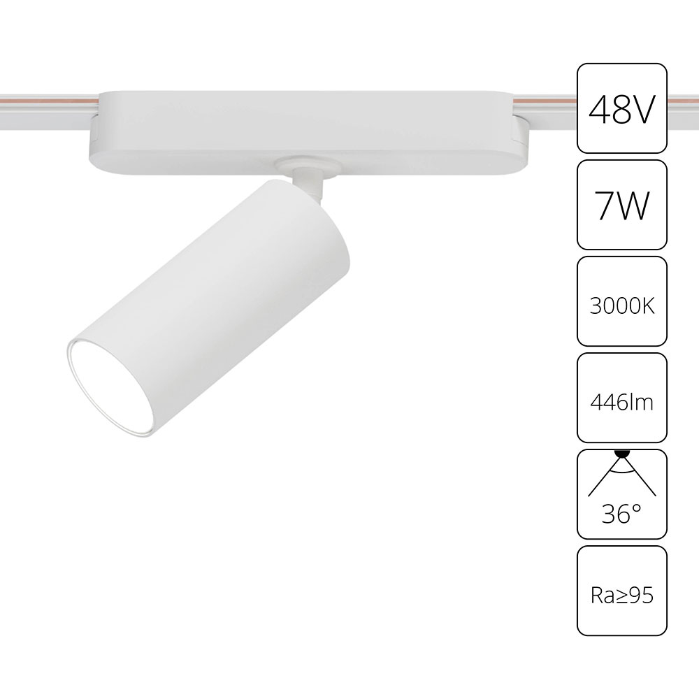 Arte Lamp A1156PL-1WH СВЕТИЛЬНИК ПОТОЛОЧНЫЙ RAPID 48В 7Вт 446лм 3000К 95+ 36° фото