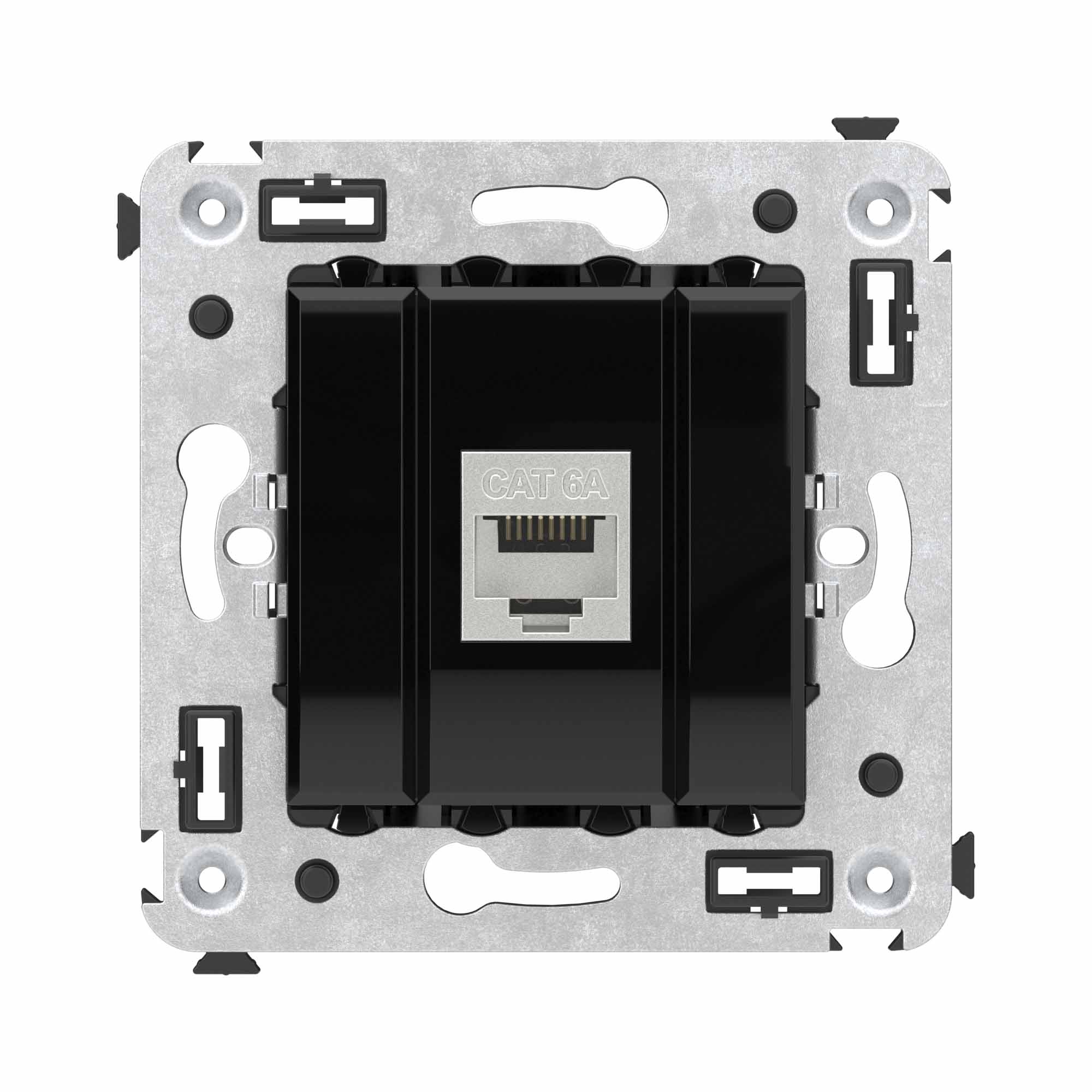 DKC Avanti Компьютерная розетка RJ-45 без шторки в стену, кат.6А одинарная экранированная, 