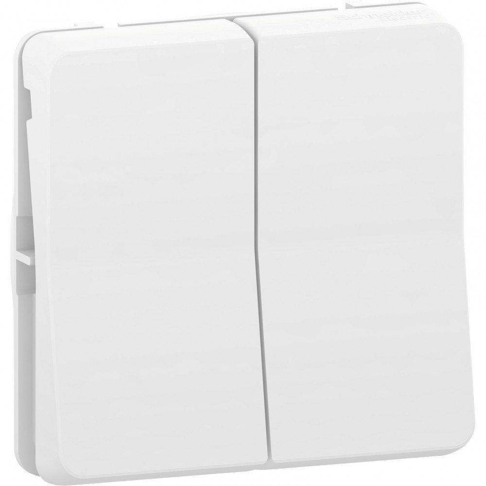 Schneider Electric Mureva Styl Бел Переключатель 2-клавишный, сх. 6+6, IP55 фото