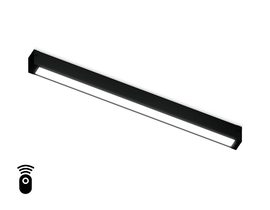 Ambrella Светильник светодиодный диммируемый для шинопровода Magnetic 220V GL1282 BK черный IP20 18W 3000K-6400K 120° 452*25*42 (Без ПДУ) фото