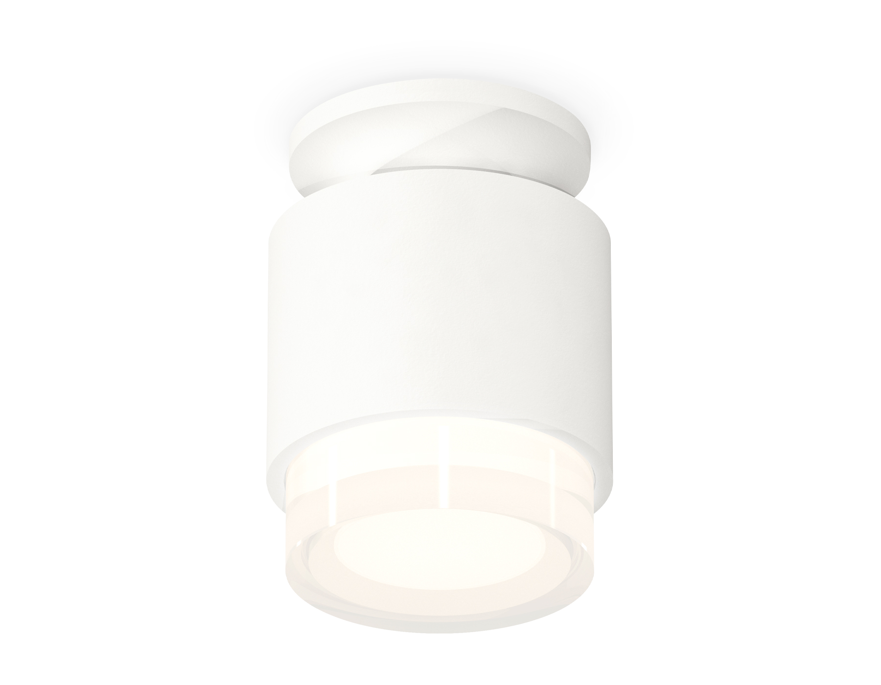 Ambrella Комплект накладного светильника с акрилом XS7510045 SWH/FR/CL белый песок/белый матовый/прозрачный MR16 GU5.3 (N7925, C7510, N7160) фото