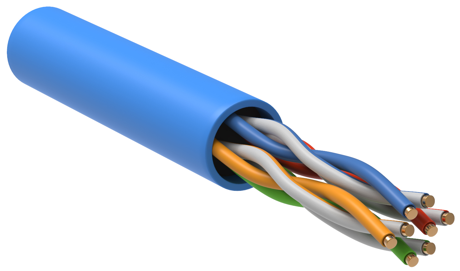 IEK ITK Витая пара U/UTP категории 5E 4х2х24AWG PVC синий (305м) фото