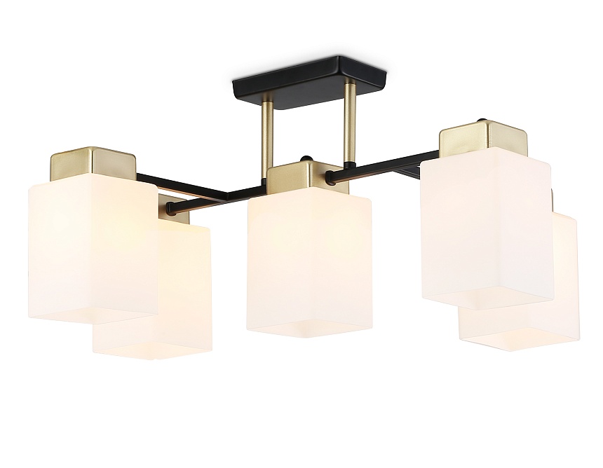 Ambrella Светильник подвесной TR303048/5 BK/GD черный/золото E27/5 max 60W 540*480*270 фото