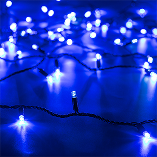 Arlight Светодиодная гирлянда ARD-STRING-CLASSIC-10000-BLACK-100LED-FLASH BLUE (230V, 7W) (Ardecoled, IP65) фото