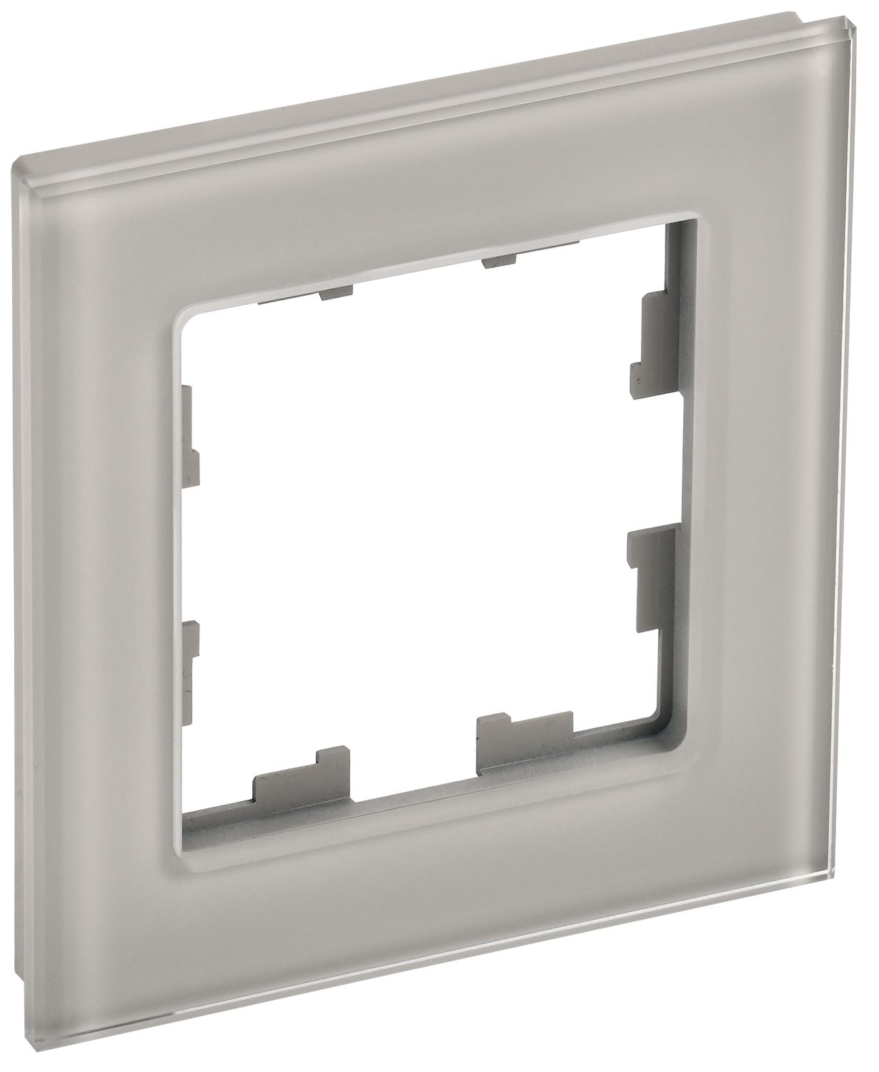 IEK BRITE DECOR Дымчатый глянец стекло Рамка 1-м РУ-1-2-БрД фото