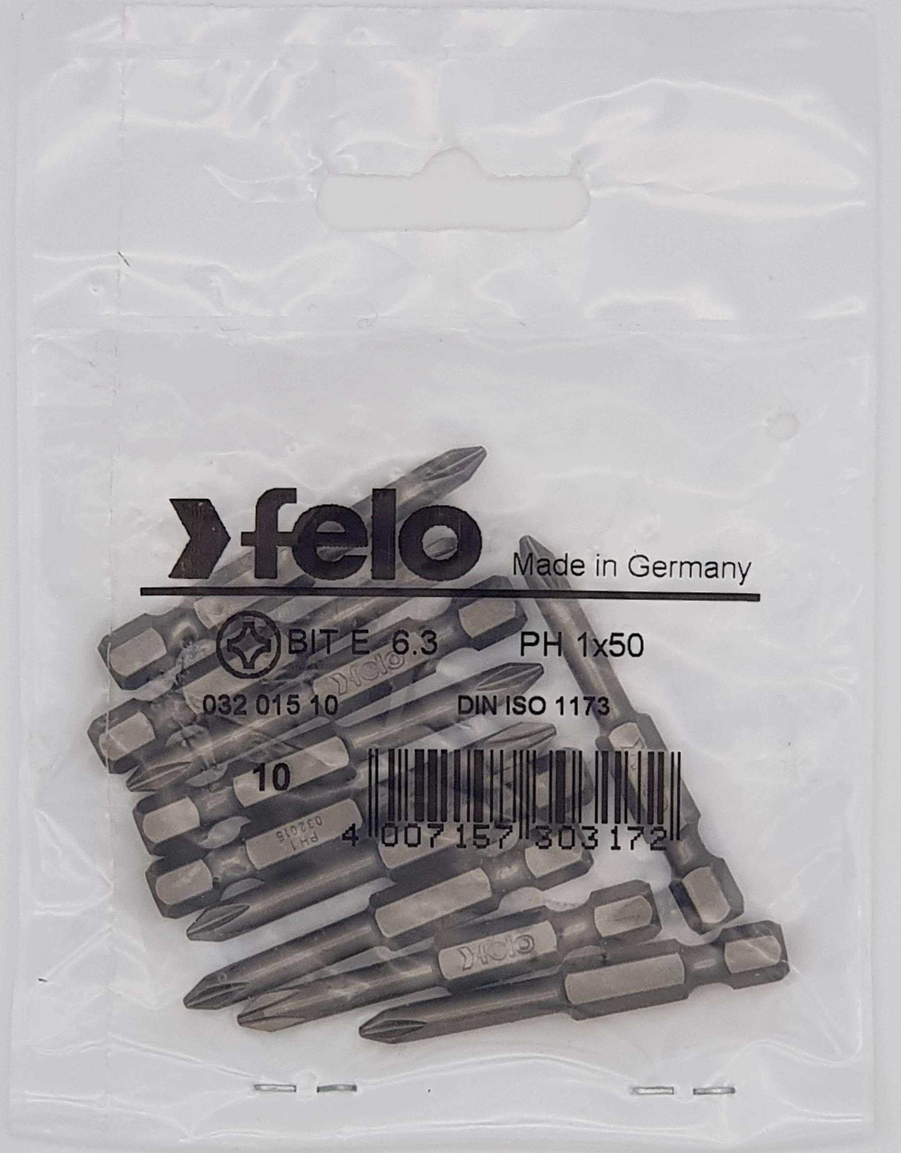 Felo Бита крестовая серия Industrial PH 1X50, 10 шт 03201510 фото