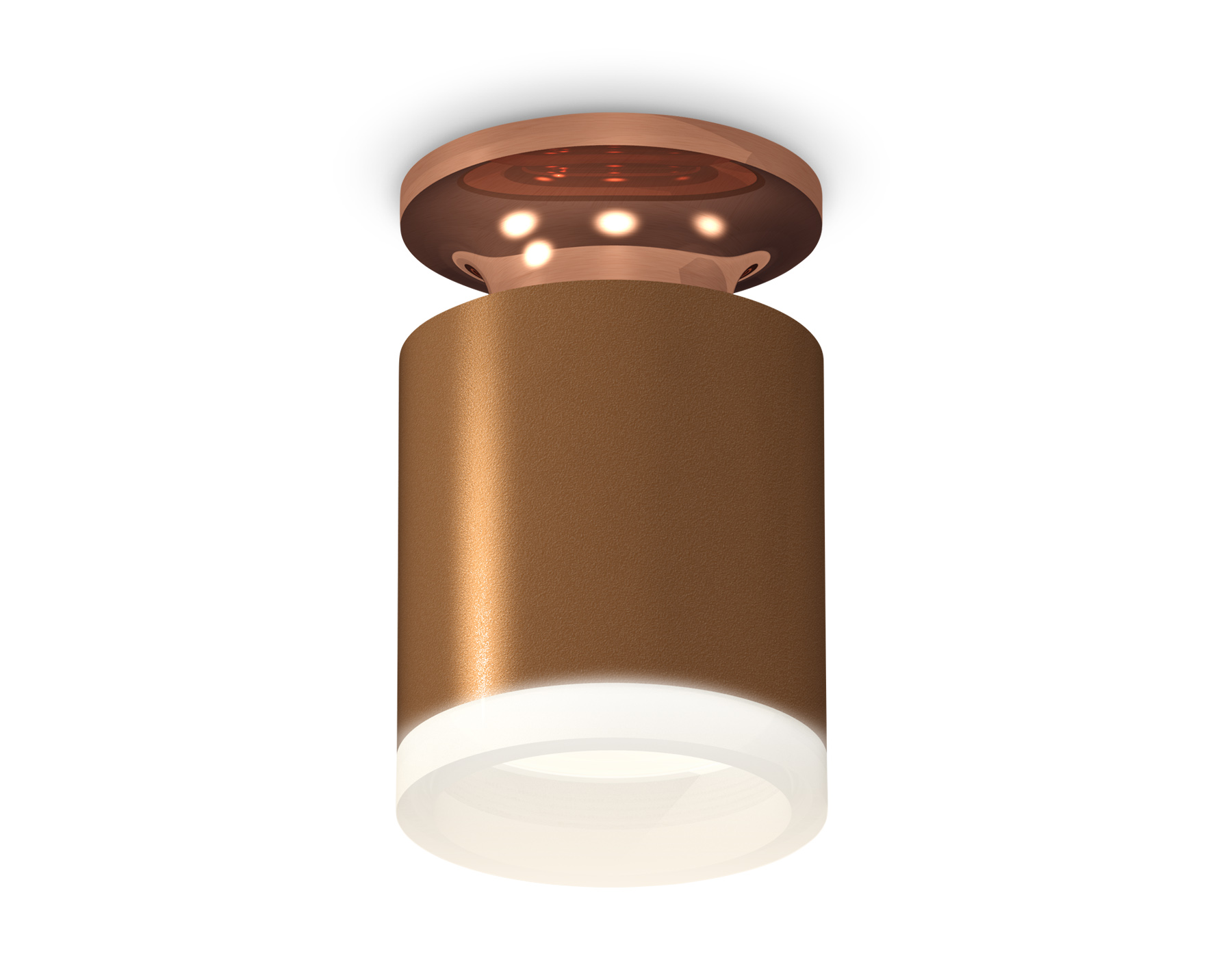 Ambrella Комплект накладного светильника XS6304152 SCF/PPG/FR кофе песок/золото розовое полированное/белый матовый MR16 GU5.3 (N6906, C6304, N6245) фото