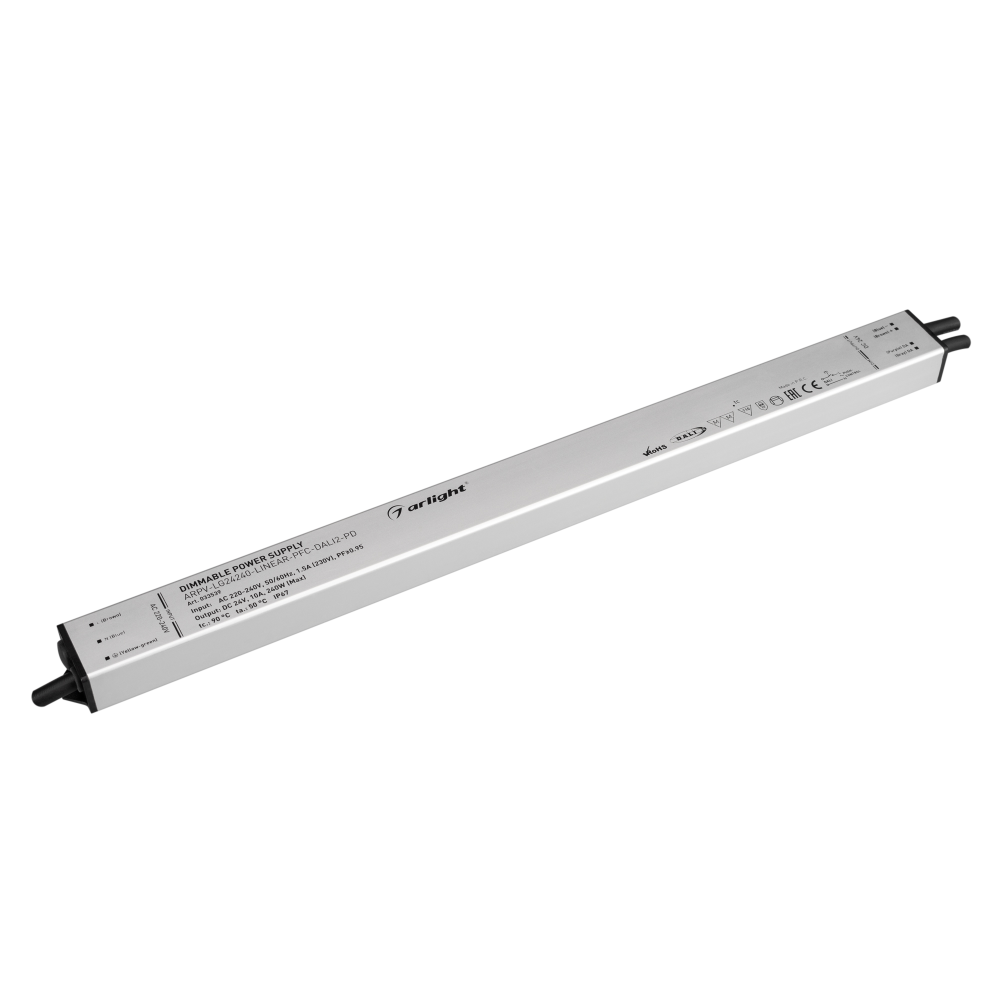 Arlight Блок питания ARPV-LG24240-LINEAR-PFC-DALI2-PD (24V, 10A, 240W) (IP67 Металл, 5 лет) фото
