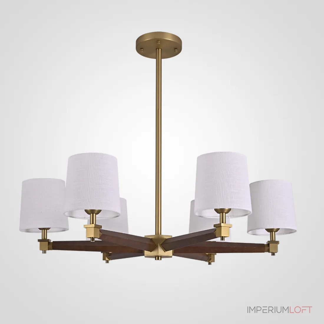 ImperiumLoft Люстра Jorgenson D85 White/Dark wood фото