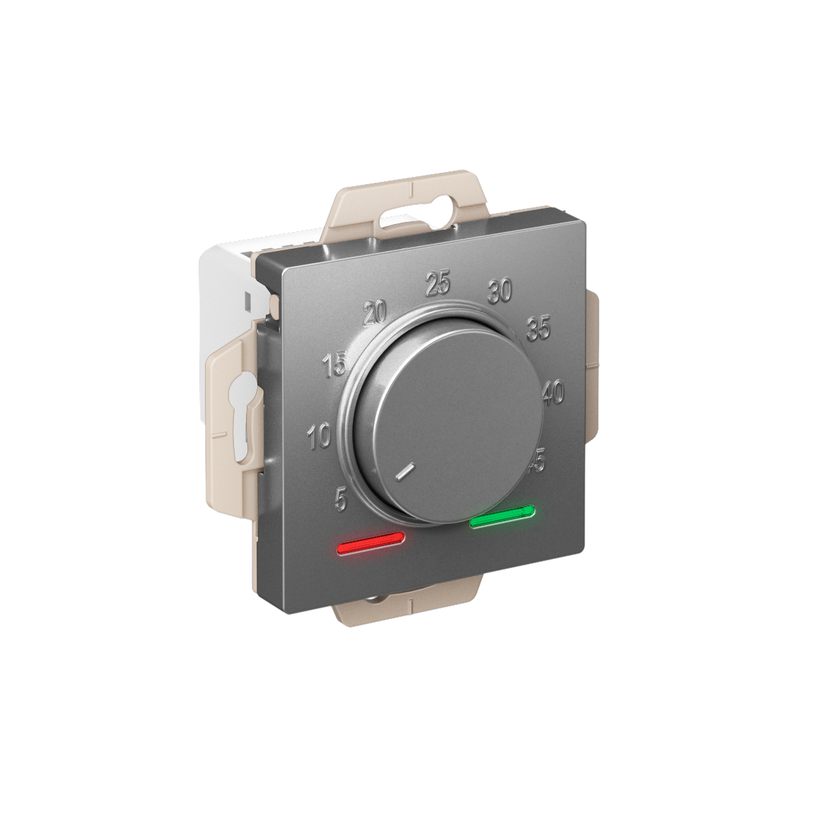 Systeme Electric AtlasDesign Сталь Термостат электрон. теплого пола с датчиком, 10A, механизм фото