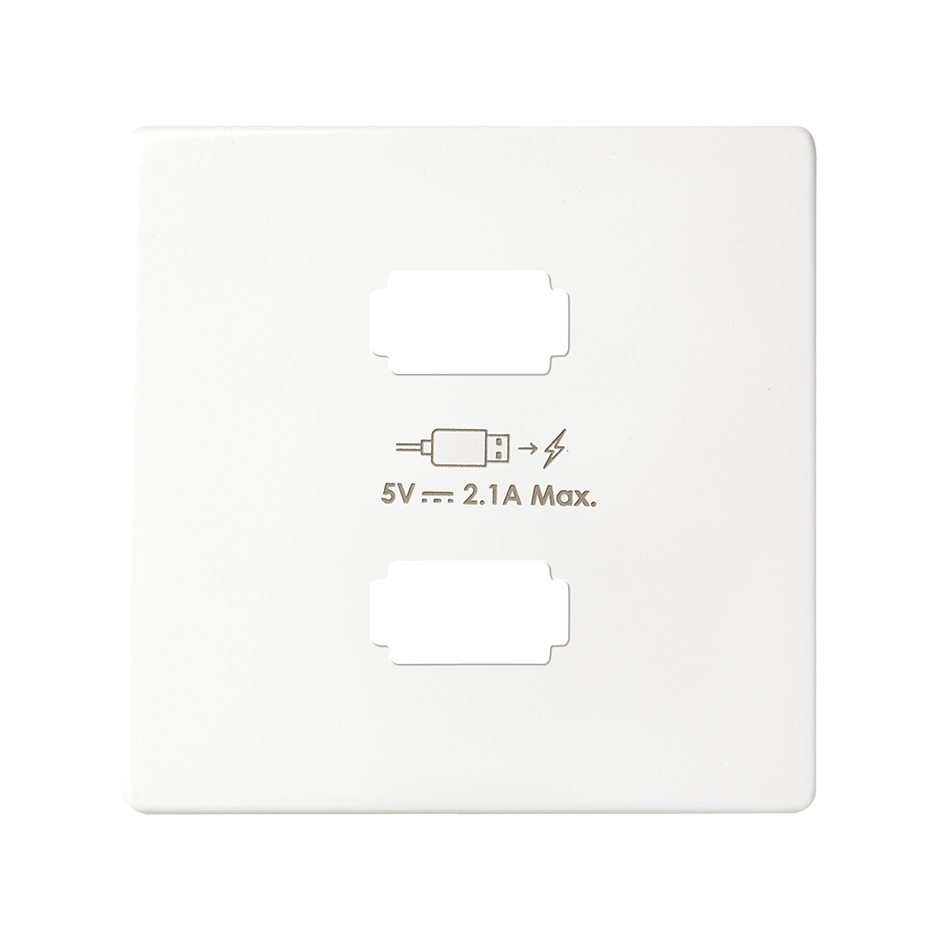 Simon 82 Detail Белый Накладка для зарядного устройства 2*USB фото