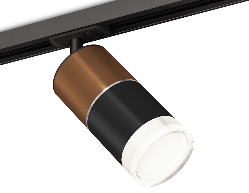 Ambrella Комплект трекового светильника с акрилом XT7402061 SBK/SCF/PBK/CL черный песок/кофе песок/прозрачный MR16 GU5.3 (A2537, C7404, A2070, C7402, фото