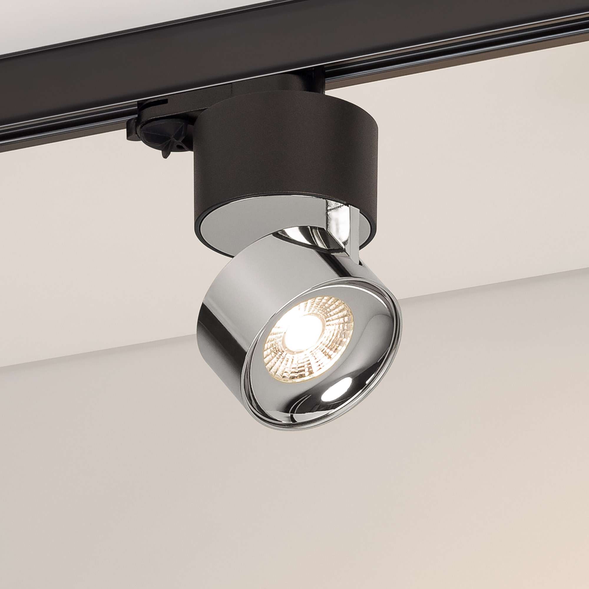 Arlight Светильник SP-PLURIO-TRACK-4TR-R77-9W Day4000 (BK-CHR, 36 deg, 230V) (IP20 Металл, 3 года) фото